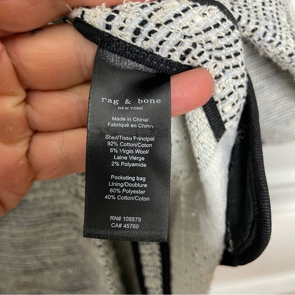 Rag & Bone Ames Deconstructed Textured Jacket Bla… - image 5